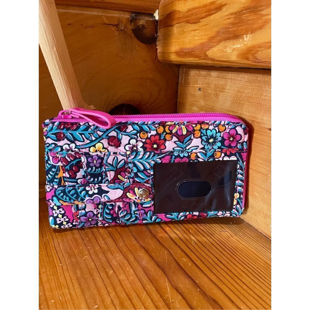 Vera Bradley Kaleidoscope Rosettes RFID Wallet - Picture 2 of 3
